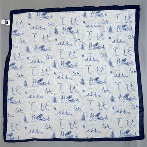 GAP Blue & White Patterned Pocket Square / Scarf / Handkerchief